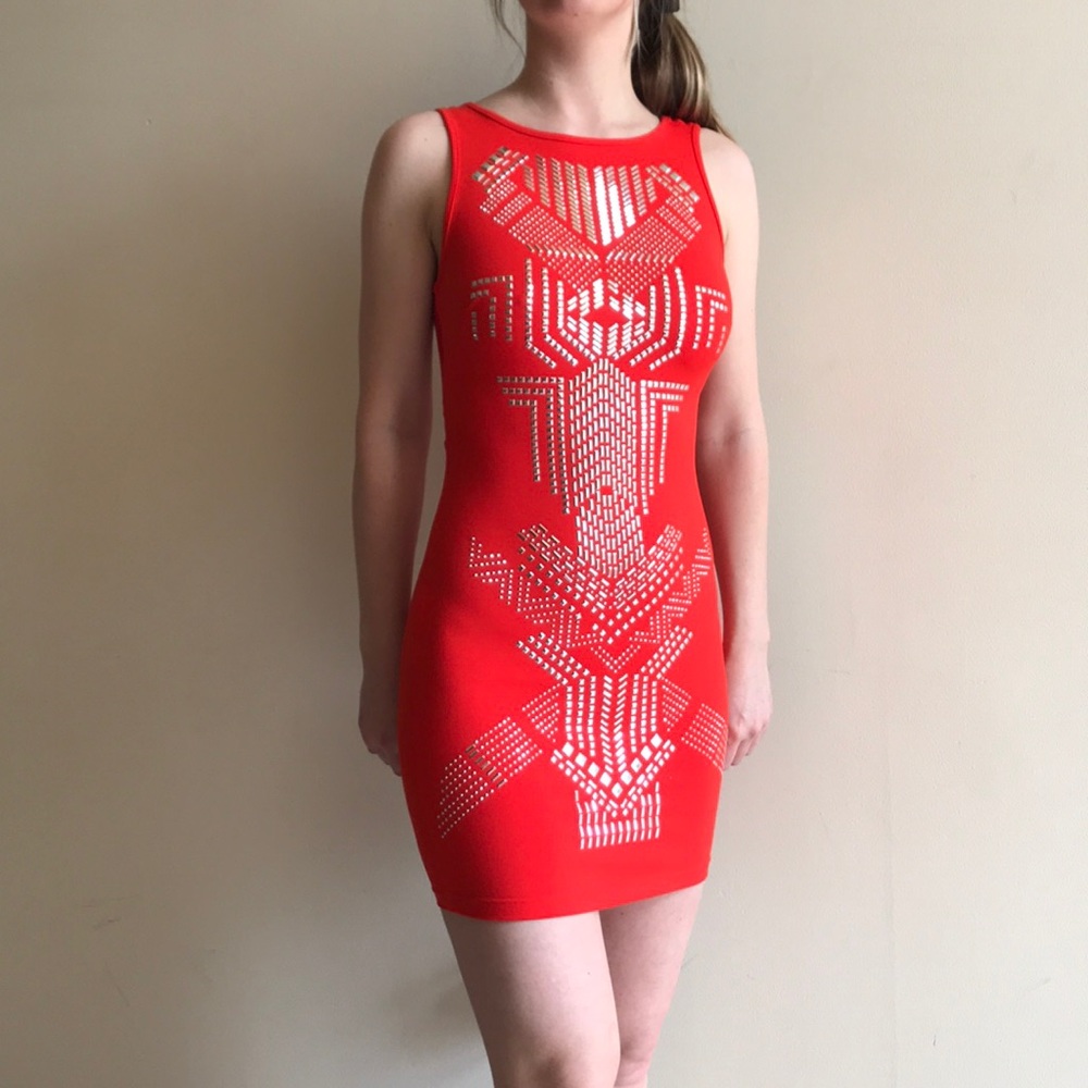 Red Bebe party dress